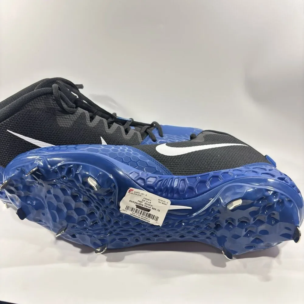 Nike Force Zoom Trout 5 Pro Gym Blue Baseball Cleats MLB AH3372-401 Men Size 14